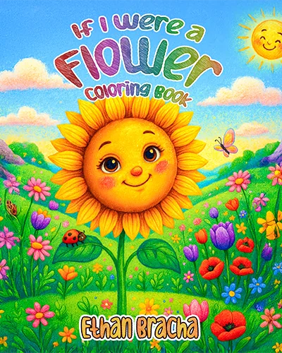 If I Were a Flower Coloring Book by Ethan Bracha - children's coloring book cover